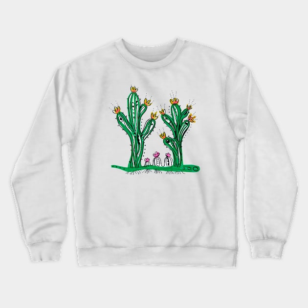 cactus family Crewneck Sweatshirt by Daria Kusto